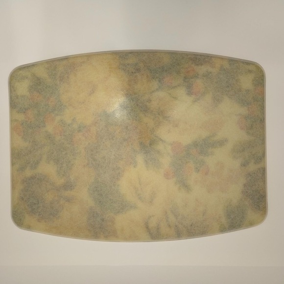 Vintage 60s LARGE 21"x16" MCM Mid Century Vintage Fiberglass Floral Tray serving - Picture 3 of 16